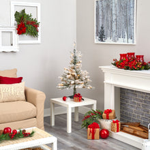 Load image into Gallery viewer, 3' Flocked West Virginia Spruce Artificial Christmas Tree w/ 50 Clear Lights