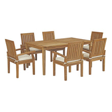 Load image into Gallery viewer, Marina 7 Piece Outdoor Patio Teak Dining Set by Modway