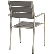 Load image into Gallery viewer, Shore Outdoor Patio Aluminum Dining Rounded Armchair by Modway