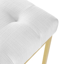 Load image into Gallery viewer, Privy Gold Stainless Steel Upholstered Fabric Dining Accent Chair by Modway