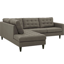Load image into Gallery viewer, Empress 2 Piece Upholstered Fabric Left Facing Bumper Sectional by Modway