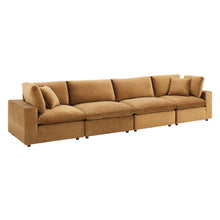 Load image into Gallery viewer, Commix Down Filled Overstuffed Performance Velvet 4-Seater Sofa by Modway