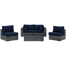 Load image into Gallery viewer, Summon 5 Piece Outdoor Patio Sunbrella¨ Sectional Set by Modway