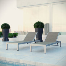 Load image into Gallery viewer, Shore Outdoor Patio Aluminum Chaise Set of 2 by Modway