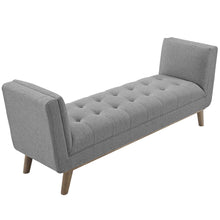 Load image into Gallery viewer, Haven Tufted Button Upholstered Fabric Accent Bench by Modway