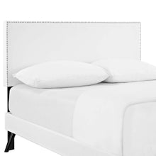 Load image into Gallery viewer, Macie Full Vinyl Platform Bed with Round Splayed L