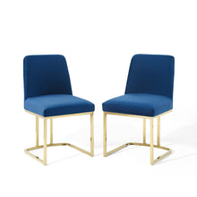 Load image into Gallery viewer, Amplify Sled Base Performance Velvet Dining Chairs Set of 2 by Modway