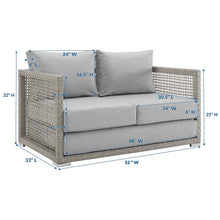 Load image into Gallery viewer, Aura Outdoor Patio Wicker Rattan Loveseat by Modway