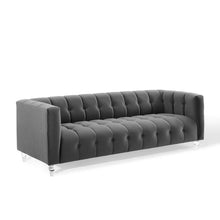 Load image into Gallery viewer, Mesmer Channel Tufted Button Performance Velvet Sofa by Modway
