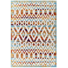Load image into Gallery viewer, Reflect Tamako Diamond and Chevron Moroccan Trellis 5x8 Indoor / Outdoor Area Rug by Modway