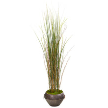 Load image into Gallery viewer, 41" Grass and Bamboo Artificial Plant in Metal Bowl