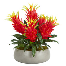 Load image into Gallery viewer, 22" Dragon Fruit Artificial Plant in Gray Garden Vase