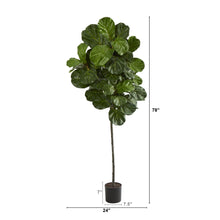 Load image into Gallery viewer, 6.5' Fiddle Leaf Artificial Tree