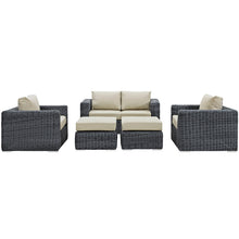 Load image into Gallery viewer, Summon 5 Piece Outdoor Patio Sunbrella¨ Sectional Set by Modway