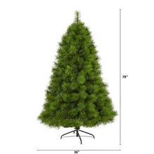 Load image into Gallery viewer, 6.5' Green Scotch Pine Artificial Christmas Tree with 350 Clear LED Lights