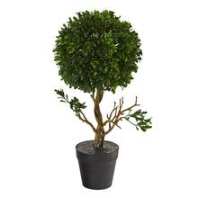 Load image into Gallery viewer, 15" Boxwood Topiary Artificial Tree UV Resistant (Indoor/Outdoor)