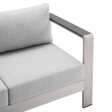 Load image into Gallery viewer, Shore 4 Piece Sunbrella¨ Fabric Outdoor Patio Aluminum Set by Modway