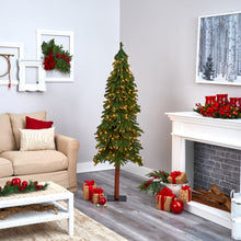 Load image into Gallery viewer, 6' Gr& Alpine Artificial Christmas Tree w/ 300 Clear Lights & 601 Bendable