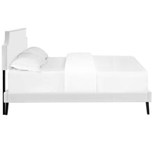 Load image into Gallery viewer, Corene Vinyl Queen Platform Bed with Round Splayed Legs by Modway