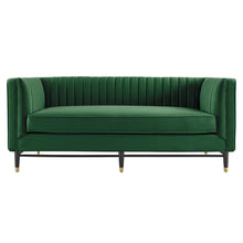 Load image into Gallery viewer, Devote Channel Tufted Performance Velvet Loveseat by Modway