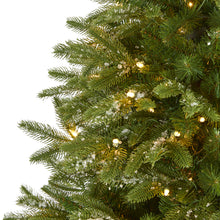 Load image into Gallery viewer, 6' Snowed Grand Teton Artificial Christmas Tree with 300 Clear Lights
