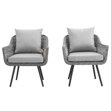 Load image into Gallery viewer, Endeavor Outdoor Patio Wicker Rattan Armchair Set of 2 by Modway