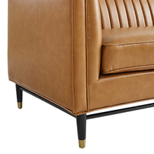 Load image into Gallery viewer, Devote Channel Tufted Vegan Leather Loveseat by Modway