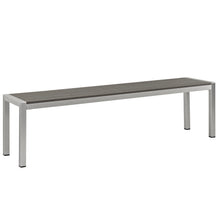 Load image into Gallery viewer, Shore Outdoor Patio Aluminum Bench by Modway