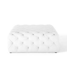 Load image into Gallery viewer, Amour Tufted Button Large Square Faux Leather Ottoman by Modway
