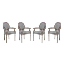 Load image into Gallery viewer, Emanate Upholstered Fabric Dining Armchair Set of 4 by Modway