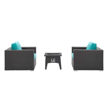 Load image into Gallery viewer, Convene 3 Piece Set Outdoor Patio with Fire Pit by Modway