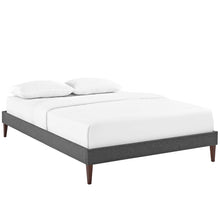 Load image into Gallery viewer, Tessie Fabric Full Bed Frame with Squared Tapered Legs by Modway
