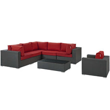 Load image into Gallery viewer, Sojourn 7 Piece Outdoor Patio Sunbrella¨ Sectional Set by Modway