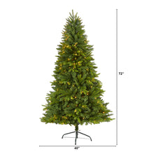 Load image into Gallery viewer, 6' Sun Valley Fir Artificial Christmas Tree with 300 Clear LED Lights