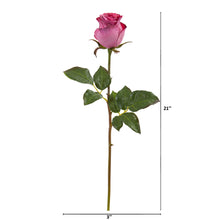 Load image into Gallery viewer, 21" Rose Bud Artificial Flower (Set of 6)