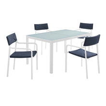 Load image into Gallery viewer, Raleigh 5 Piece Outdoor Patio Aluminum Dining Set by Modway