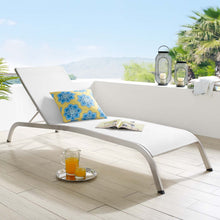 Load image into Gallery viewer, Savannah Mesh Chaise Outdoor Patio Aluminum Lounge Chair by Modway