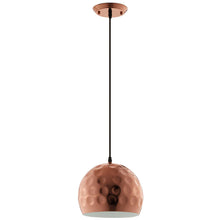 Load image into Gallery viewer, Dimple 10" Half-Sphere Rose Gold Pendant Light by Modway