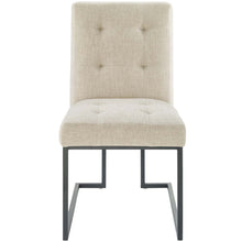 Load image into Gallery viewer, Privy Black Stainless Steel Upholstered Fabric Dining Chair by Modway