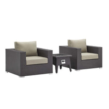 Load image into Gallery viewer, Convene 3 Piece Set Outdoor Patio with Fire Pit by Modway
