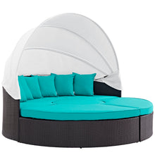 Load image into Gallery viewer, Quest Outdoor Patio Wicker Rattan Canopy Sectional Daybed by Modway