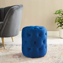 Load image into Gallery viewer, Amour Tufted Button Round Performance Velvet Ottoman by Modway