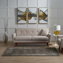 Load image into Gallery viewer, Berit Distressed Vintage Floral Lattice 5x8 Area Rug by Modway
