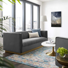 Load image into Gallery viewer, Sanguine Vertical Channel Tufted Performance Velvet Sofa by Modway