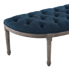Load image into Gallery viewer, Esteem Vintage French Upholstered Fabric Semi-Circle Bench by Modway