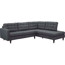 Load image into Gallery viewer, Empress 2 Piece Upholstered Fabric Right Facing Bumper Sectional by Modway