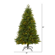 Load image into Gallery viewer, 5' Sun Valley Fir Artificial Christmas Tree with 200 Clear LED Lights
