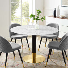 Load image into Gallery viewer, Zinque 47" Artificial Marble Dining Table by Modway