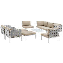 Load image into Gallery viewer, Harmony 10 Piece Outdoor Patio Aluminum Sectional Sofa Set by Modway