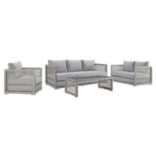 Load image into Gallery viewer, Aura 4 Piece Outdoor Patio Wicker Rattan Set by Modway